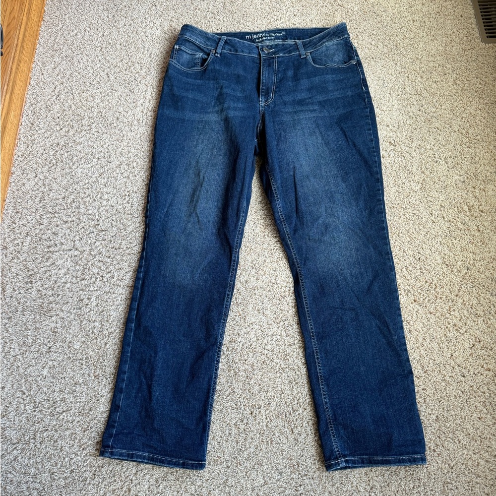 Maurices High Rise Curvy Straight Jeans, 18